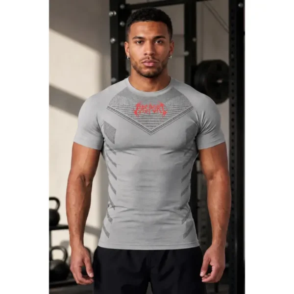 VILLAIN COMPRESSION TEE GRAY