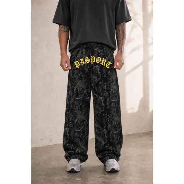 CAMO NYLON TRACKPANTS