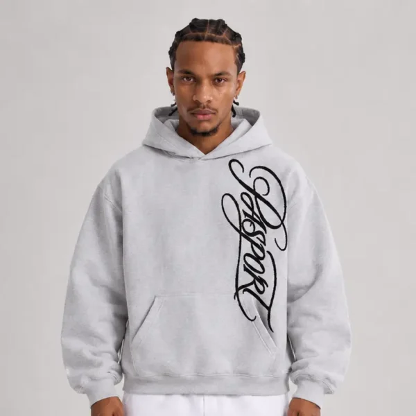 CURSIVE BOXY HOODIE