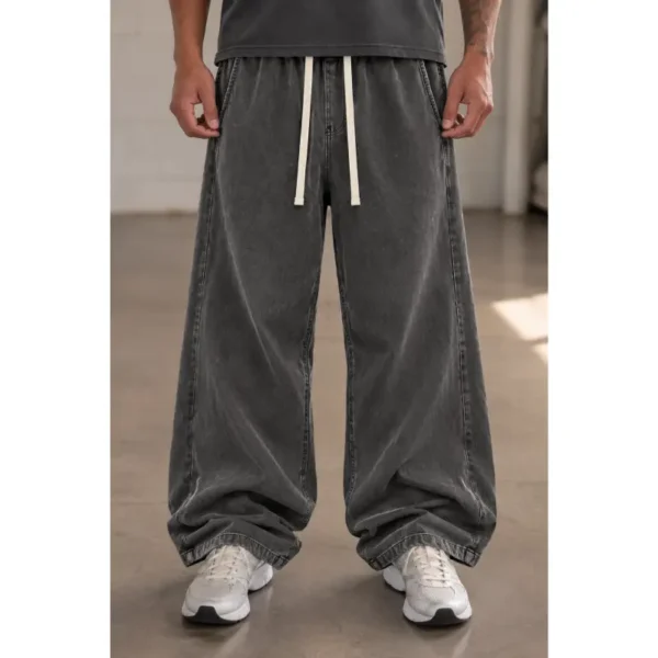DISTRESS RAW HEM SWEATPANTS